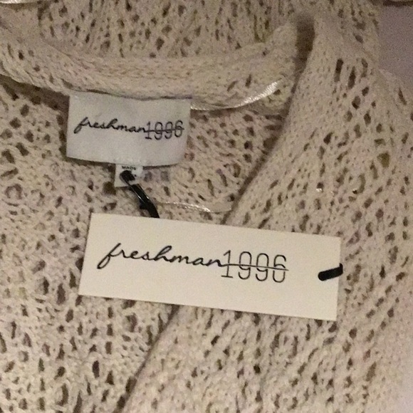 Crocheted full length vest Freshman 1996. NWT Xsmall - Picture 9 of 9